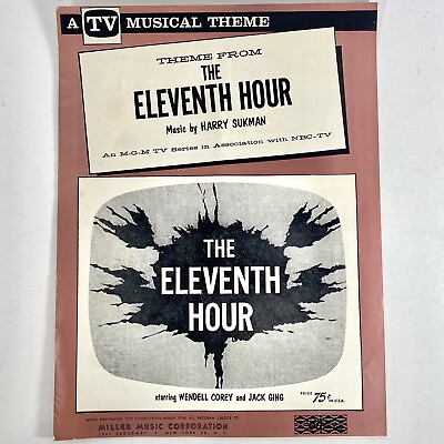 #ad The Eleventh Hour Vintage 1962 Harry Sukman TV Series Theme Miller Sheet Music $11.99
