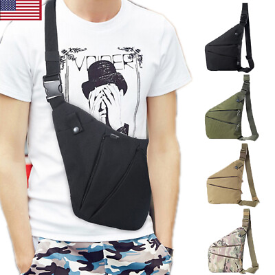 #ad Anti Theft Men Sling Bag Backpack Crossbody Shoulder Chest Pack Outdoor Travel $10.99