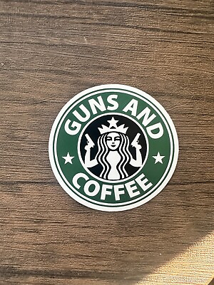 #ad #ad Guns and Coffee NRA Second Amendment 2 Pack Sticker Laptop Bumper Decal $3.19