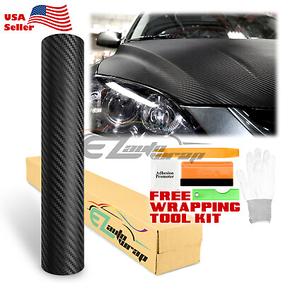 #ad 3D Carbon Fiber Black Matte Textured Car Vinyl Wrap Sticker Decal Film Sheet DIY $255.00