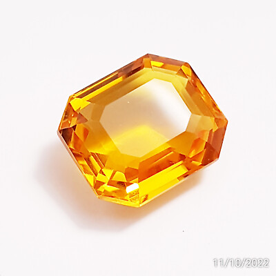 #ad Loose Gemstone 65.15Ct Citrine Emerald Cut Yellow Topaz For Jewelry Pendent Size $42.93