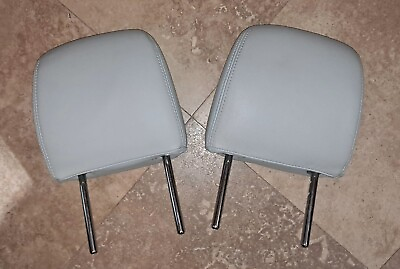#ad 2010 2015 Toyota Prius Front Seat Leather Head Rest Set of 2 Light Gray 2011 $99.60