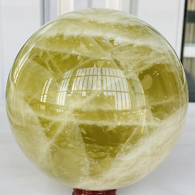 #ad 3280g Natural yellow crystal quartz ball crystal ball sphere healing $166.60