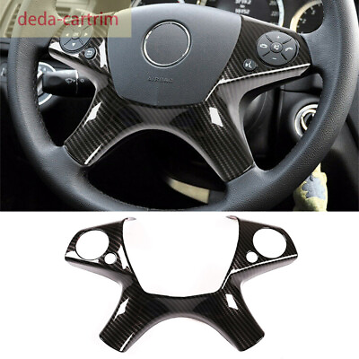#ad Carbon ABS Steering Wheel Panel Cover Fit for Mercedes Benz C Class W204 2007 10 $37.89