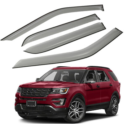 #ad For 2011 2019 Ford Explorer Side Window Visors Vent Shade Rain Guards Deflector $18.99