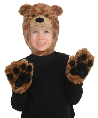 #ad Brown Bear Animal Pack Costume Headpiece amp; Mitts Halloween Dress Up Underwraps $15.95