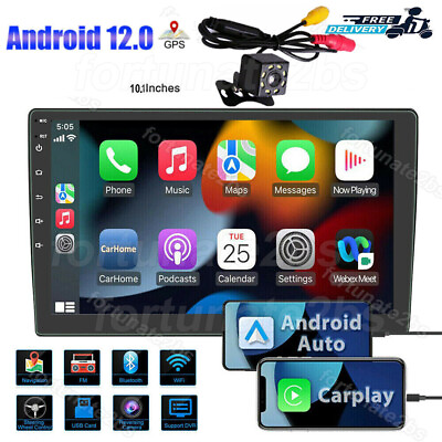 #ad Double 2DIN Rotatable 10.1#x27;#x27; Android 12 Touch Car Stereo Radio GPS Wifi Carplay $128.70