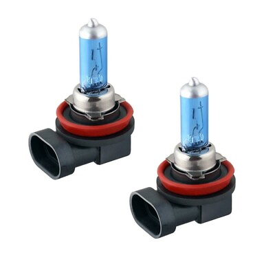 #ad 2x H8 Halogen 35W 12V Fog Driving Lights Replacement Bulbs Bright White Glass $10.95