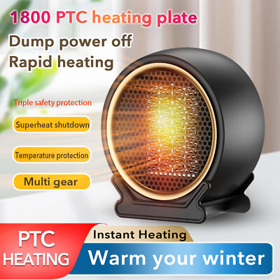#ad Portable Electric Space Heater Mini Desktop Fan Heater Personal Small Heater $20.99