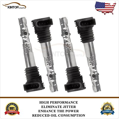 #ad Pack of 4 Ignition Spark Coils for AUDI TT A4 Quattro VW 2001 2006 $39.99