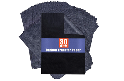 #ad Carbon Paper for Tracing Graphite Transfer Paper 60 Pcs Black Graphite Strong $7.99
