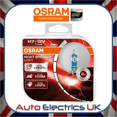 #ad 2x OSRAM H7 Night Breaker Laser Next Generation 150% Car Headlight Bulbs 477 GBP 32.49