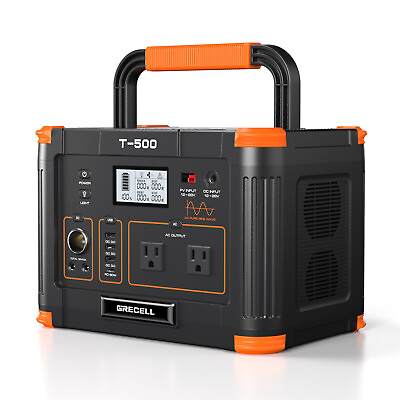 #ad GRECELL 500W Power Station Portable Power Generator 520Wh Solar Generator Charge $319.99