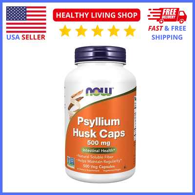 #ad NOW Foods Psyllium Husk Fiber Intestinal Health 500x Capsules EXP 04 27 $16.96