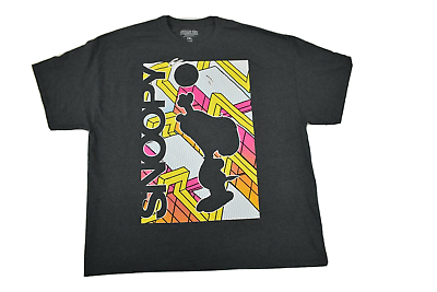 #ad Peanuts Mens Snoopy Charcoal Tee Shirt New 3XL 5XL $9.99