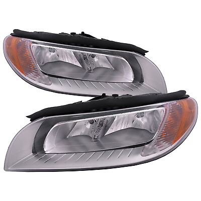 #ad Headlights Set Halogen Chrome Fits 08 12 Volvo S80 08 10 V70 08 11 XC70 $389.02