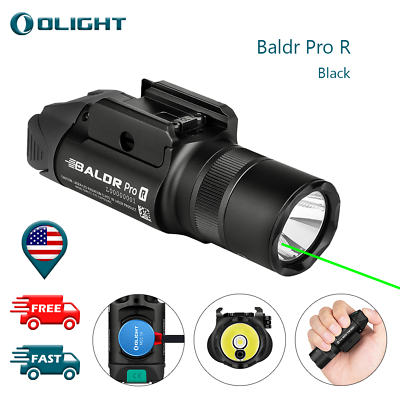 #ad Olight Baldr Pro R Rechargeable Tactical Light with Green Laser Black $169.95