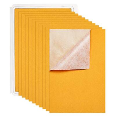 #ad 20 Pcs Yellow Velvet Fabric Sticky Adhesive Sheets for DIY Arts Crafts Making $22.06