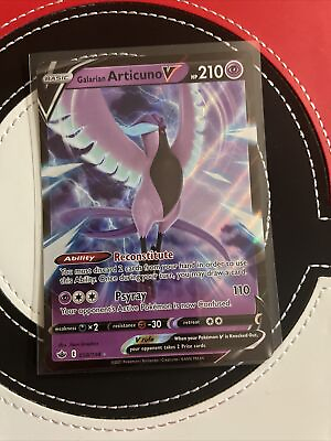 #ad Galarian Articuno V 058 198 Chilling Reign Pokemon Playset Available $1.99
