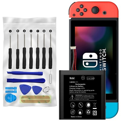 #ad Upgraded 1x 4220 mAh Extended Slim Battery Tool Set for Nintendo Switch HAC 001 $30.15