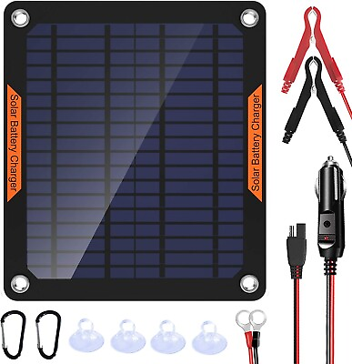 #ad Waterproof Solar Battery Maintainer Car RV Charger 12 Volt Tender Trickle 5W $34.99