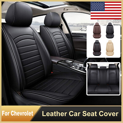 #ad PU Leather Auto Car Seat Covers Waterproof Cushions for Chevrolet Full Set Front $86.18