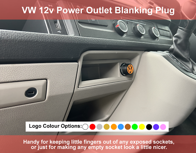 #ad 2x Volkswagen VW 12V Power Socket Outlet Cigarette Lighter Blanking Plug GBP 13.50