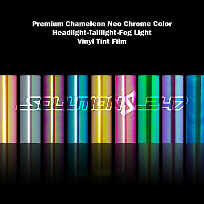 #ad #ad Gloss Neo Chrome Chameleon Color Headlight Taillight Fog Light Vinyl Tint Film $31.75