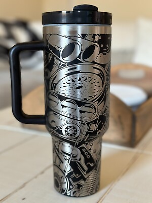 #ad Gearhead Seamless Wrap Laser Engraved on a Stainless Steel Cup or Water Bottle $61.61