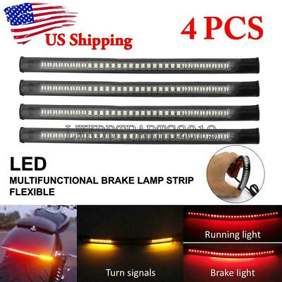 #ad 4x 48 LED Strips Tail Brake Lights For Harley Electra Glide Ultra Classic FLHTCU $18.02