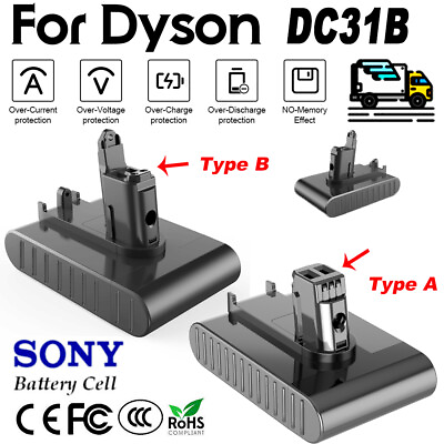 #ad 8.0AH 6.0AHAh Replacement Battery For Dyson DC31 DC34 DC35 DC44 Animal A B $24.99
