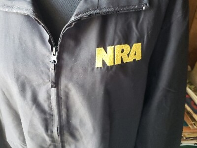 #ad #ad NRA National Rifle Association Eagle Black Jacket Windbreaker Men#x27;s X $21.00