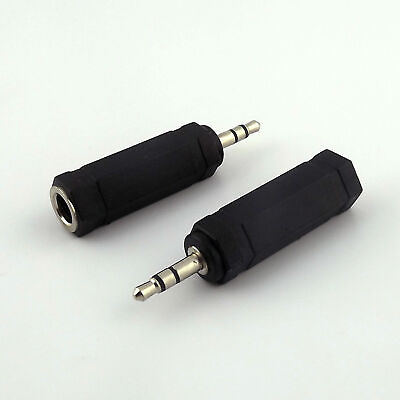 #ad 2 x Audio3.5mm Male to6.35mm 1 4quot;Female Jack Stereo Adapter Connector Converter $3.48