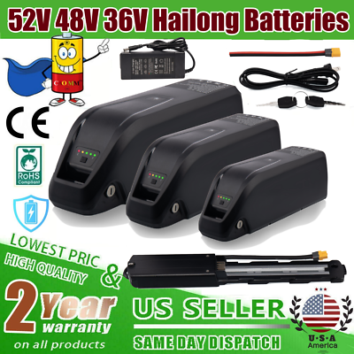 #ad 52V 48V 36V Hailong Ebike Battery Power for≤1500W Electric Bicycle Scooter Motor $189.99