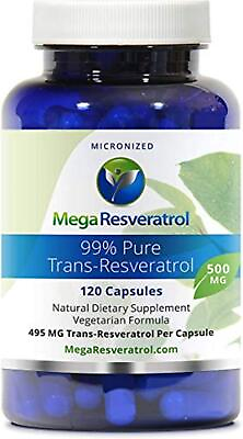 #ad Pharmaceutical Grade99% Pure Isolate Micronized Trans Resveratrol 120 V... $137.58
