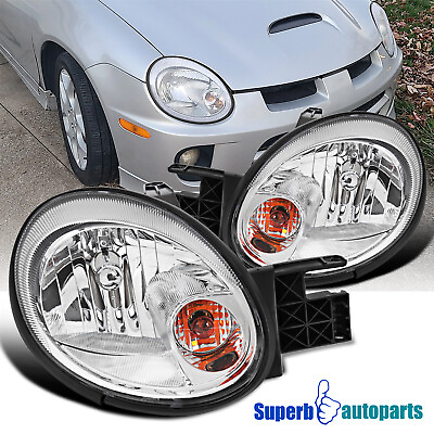 #ad Fits 2003 2005 Dodge Neon Head Light Lamps Headlights LeftRight 03 05 $82.98