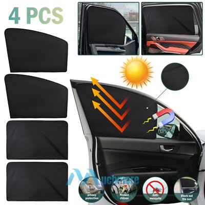 #ad 4xMagnetic Car Side Window Sun Shade Thick Cover Visor Shield UV Block Protector $16.65