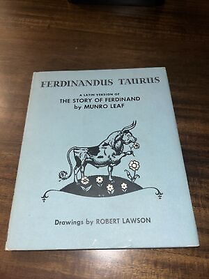#ad The Story Of Ferdinand by Munro Leaf:1962 1st Latin Edition: Hardback with DJ $35.00