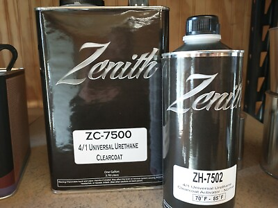 Zenith High Gloss Urethane Gallon Clearcoat Kit. Normal or Slow 4:1. High Teck $89.00