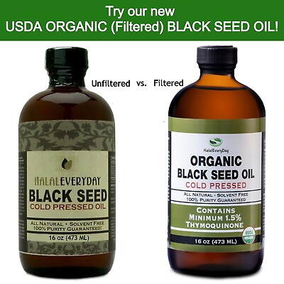 100% Organic Pure Black Seed Oil Cold Pressed Cumin Nigella Sativa Thymoquinone $54.95