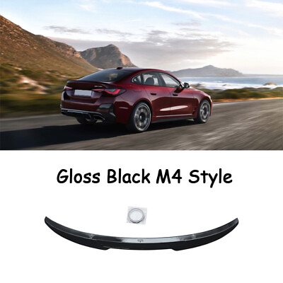 #ad For 21 24 BMW 4 Series G26 440i Gran Coupe 4DR Rear Spoiler Gloss Black M4 Style $79.89
