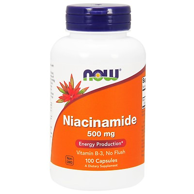 #ad NOW Foods Niacinamide B 3 500 mg 100 Capsules $7.19