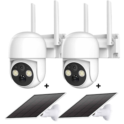#ad 4MP Wireless Wi Fi Solar Camera Outdoor Solar Power Camera Home Security CCTV $89.99