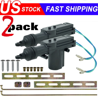 #ad 2PCS Universal 2 Wires 12V Car Auto Motor Heavy Duty Power Door Lock Actuator $9.99