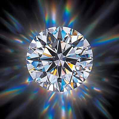 #ad 2 CT Natural White Diamond Round Cut VVS1 D Grade Certified R 122 $42.50