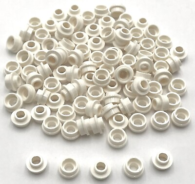 #ad Lego 100 New White Plates Round 1 x 1 with Open Stud Pieces $3.99