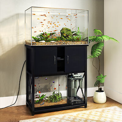 #ad TC HOMENY 29 Gallon Aquarium Stand with Cabinet amp; Power Outlets Fish Tank Stand $107.99