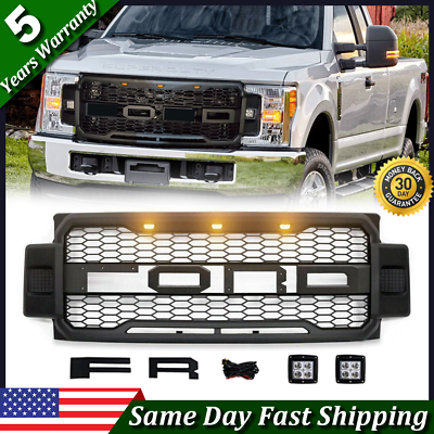 #ad Front Grille w letters For Ford F250 F350 Super Duty 2017 19 Raptor Style Grill $188.76