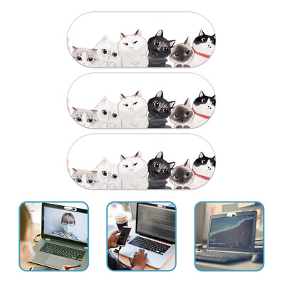 #ad 3 Pcs Camera Cover Abs Laptop Privacy book Slide Webcam for $7.29