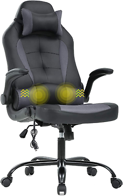 #ad Gaming Chair Massage Office Chair Racing Desk Chair Ergonomic PC Executive High $130.20